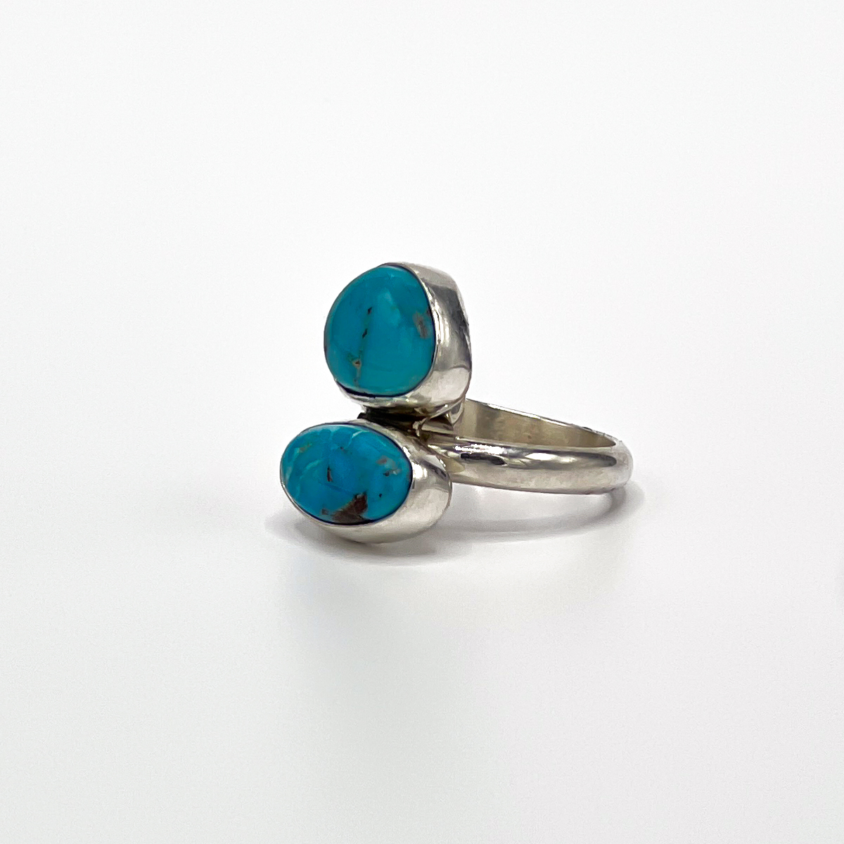 Natural Candelaria Turquoise Ring | Silver Sun