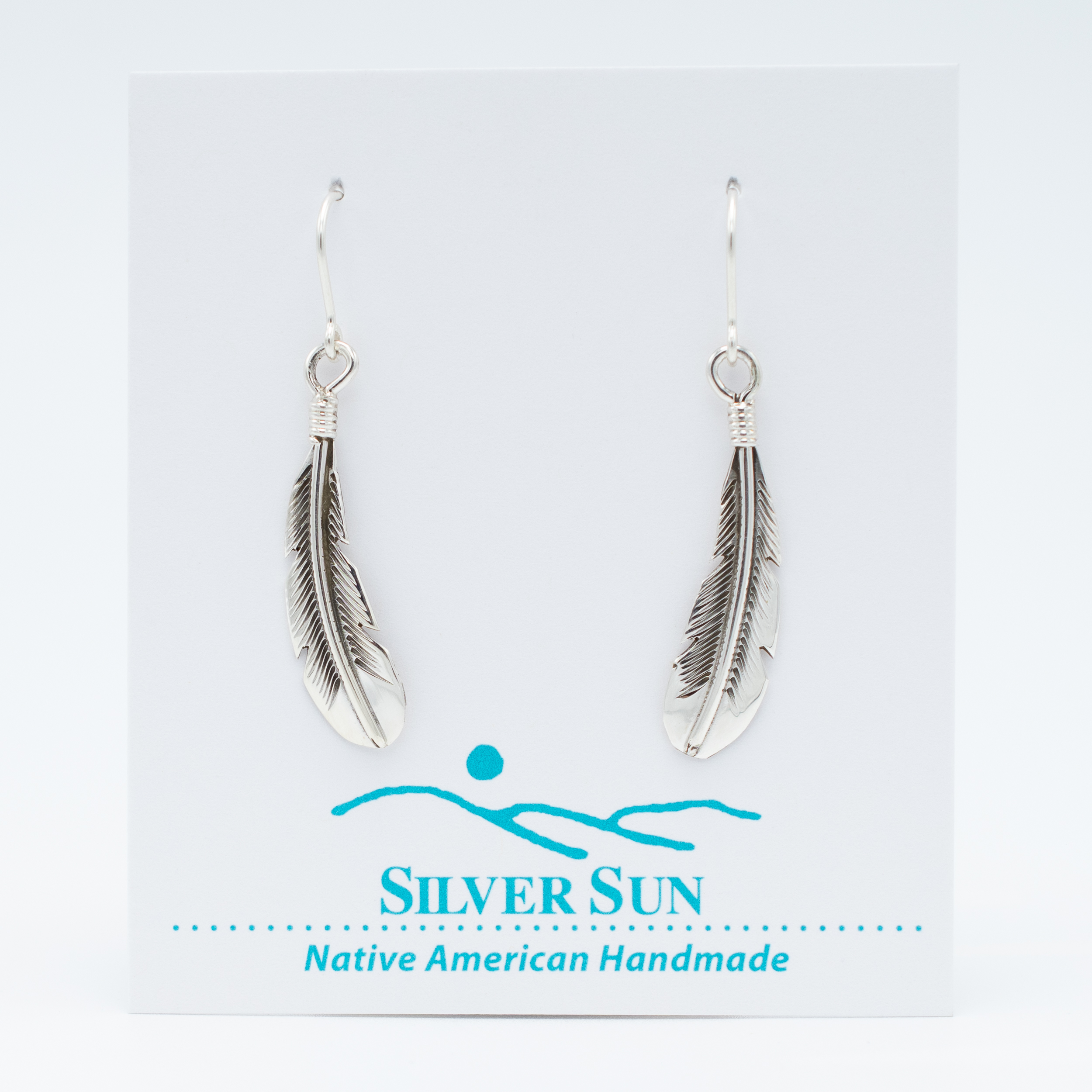 Sterling Silver Feather Pendants - Pair - The Wandering Bull, LLC